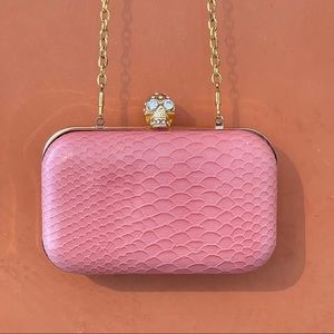Pink/Gold Skull Crossbody Bag